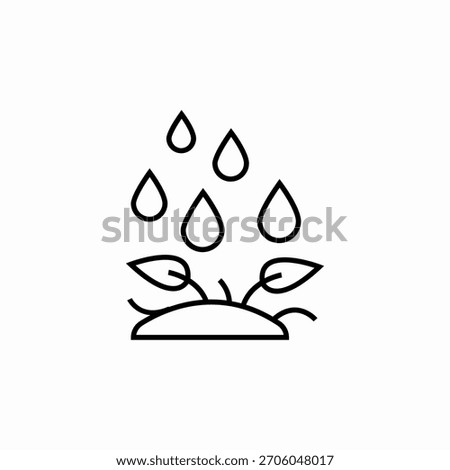 plant rain icon sign vector