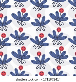 Planta retro sin fisuras. Ideal para fondo, papel pintado, textil, fondo, papel de envoltura. Diseño de patrón.