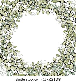 The plant ring with white background