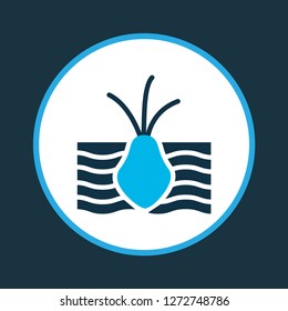 Plant root icon colored symbol. Premium quality isolated sprout element in trendy style.