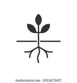 Plant Root Icon Sign Symbol