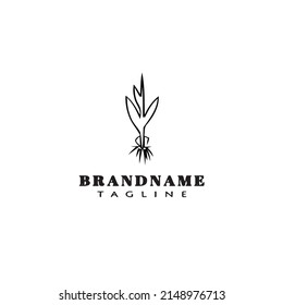 plant with root logo icon design template modern vector illustration