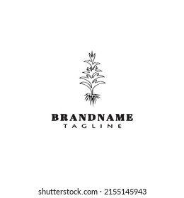 plant with root logo icon design template modern vector illustration