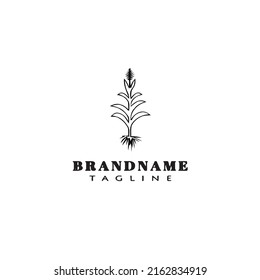 plant with root logo icon design template modern vector illustration