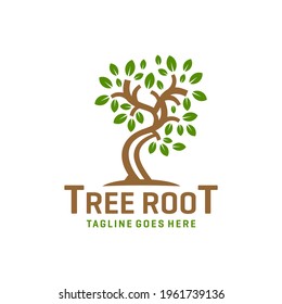 plant root tree logo design your company