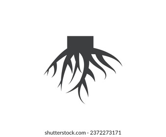 Plant, roots icon. Vector illustration.