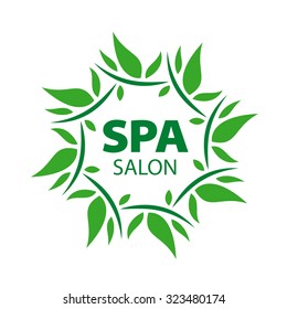 plant round vector logo for Spa salon