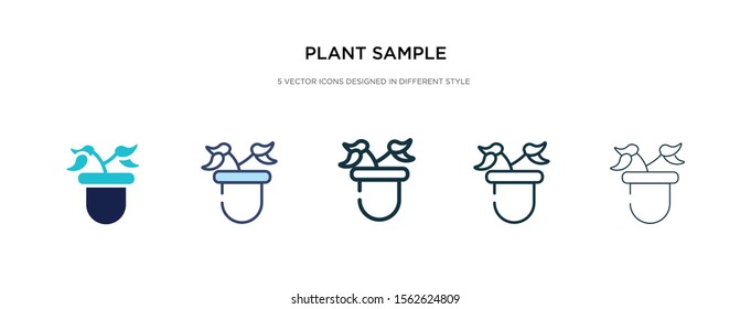 plant sample icon in different style vector illustration. two colored and black plant sample vector icons designed in filled, outline, line and stroke style can be used for web, mobile, ui