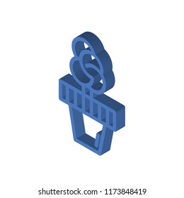 Plant sample isometric left top view 3D icon