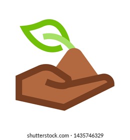 Plant sampling icon. Flat illustration colored vector icons of Garden for web in Isolated white background