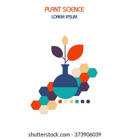 Plant science. Modern flat style. 