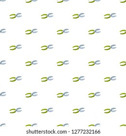 Plant scissors pattern seamless vector repeat for any web design