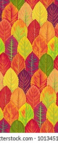 Plant seamless pattern of autumn leaves