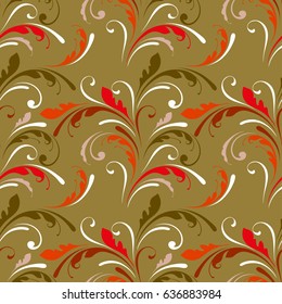 Plant seamless pattern. Floral texture for wrapping, paper, fabric, wallpaper.