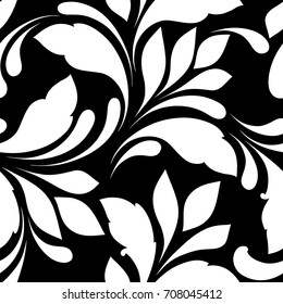 Plant seamless pattern. Floral texture for fabric, wrapping, wallpaper, paper.