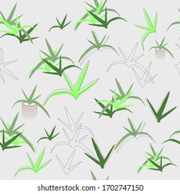 Plant seamless pattern. Vector illustration for print, fabric, textile, etc.