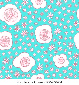 Plant seamless pattern. Vector illustration. 
