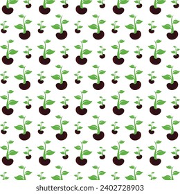 Ilustración vectorial de patrón extensible abstracto de semilla vegetal lindo