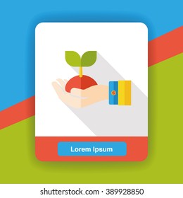 plant seed flat icon