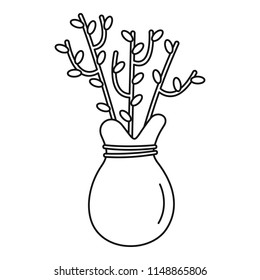 Plant seed icon. Outline plant seed vector icon for web design isolated on white background