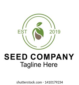 plant seed logo design concept