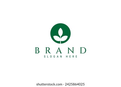 plant seed logo icon design template flat vector