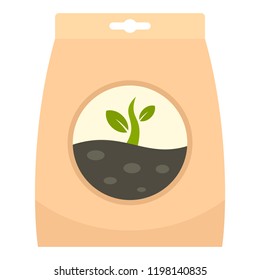 Plant seed pack icon. Flat illustration of plant seed pack vector icon for web design
