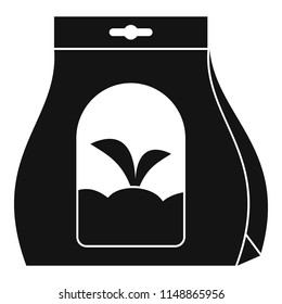 Plant seed pack icon. Simple illustration of plant seed pack vector icon for web design isolated on white background