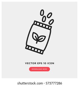 Plant Seed Vector Icon