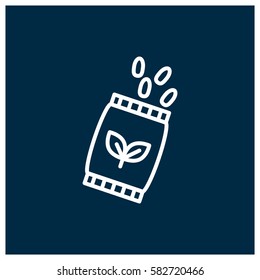 Plant seed vector icon