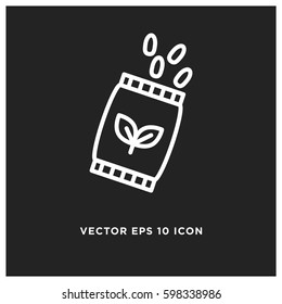 Plant seed vector icon