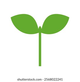 Plant seedling icon. Spring green plant icon isolated on white. Vector illustration.