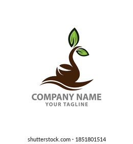 Plant Seeds Logo Concept Template Vector