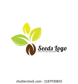 Plant Seeds Logo Concept Template Vector Stock Vector (Royalty Free ...