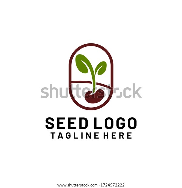 Plant Seeds Logo Concept Template Vector Stock Vector (Royalty Free ...