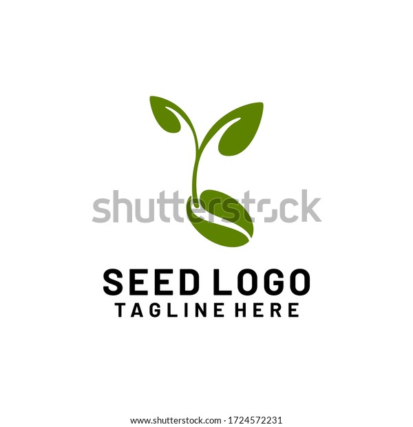 Plant Seeds Logo Concept Template Vector Stock Vector (Royalty Free ...