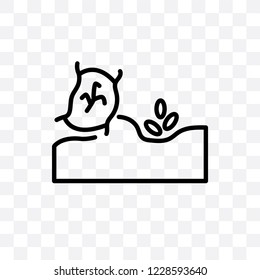 plant Seeds vector linear icon isolated on transparent background, plant Seeds transparency concept can be used for web and mobile