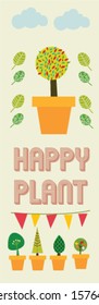 Plant set  with text