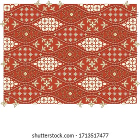 Plant shape patterns, batik cloth motifs from Solo, Indonesia. svg
