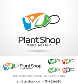 Plant Shop Logo Template Design Vector