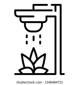 Plant shower icon. Outline plant shower vector icon for web design isolated on white background