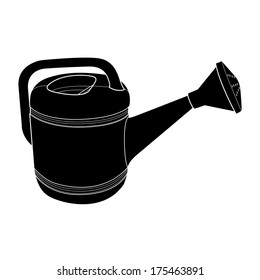 plant shower mug silhouette vector 