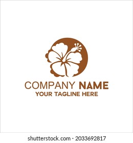 plant silhouette flower logo vector