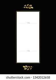 Plant simple frame with motif design.