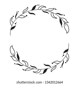 Plant simple frame with motif design.