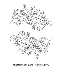 Plant simple motif design elements.
