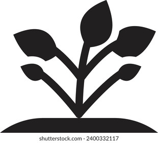 Plant single vector line icon