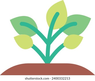 Icono de línea de vector único de planta