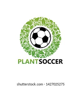 Plant Soccer Logo Template Design Vector, Emblem, Design Concept, Creative Symbol, Icon