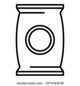 Plant soil pack icon. Outline Plant soil pack vector icon for web design isolated on white background